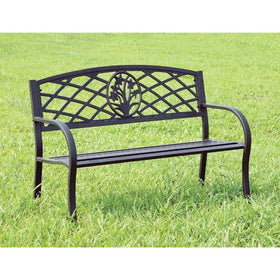 MINOT Black Patio Steel Bench