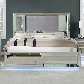 BELLADONNA E.King Bed, Silver