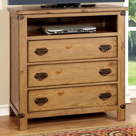 PIONEER Weathered Elm Media Chest