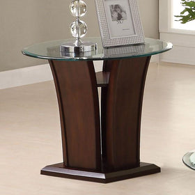 MANHATTAN IV Dark Cherry End Table, Brown Cherry