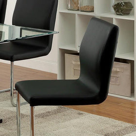 LODIA I Black/Silver Side Chair