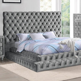 STEFANIA Queen Bed, Gray