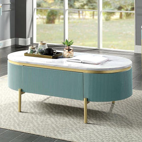 KOBLENZ Coffee Table, Light Teal