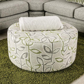 GARDNER Ottoman, Gray/Green