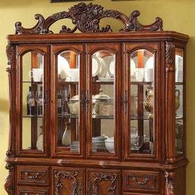 Medieve Antique Oak Hutch & Buffet