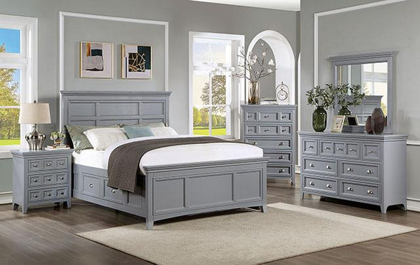 CASTLILE E.King Bed, Gray