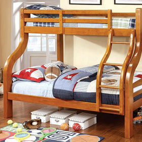 Solpine Oak Twin/Full Bunk Bed