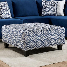 WALDPORT Ottoman, Navy/White