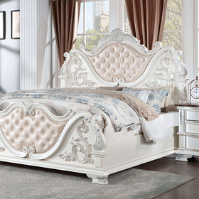 ESPARANZA Queen Bed, Pearl White