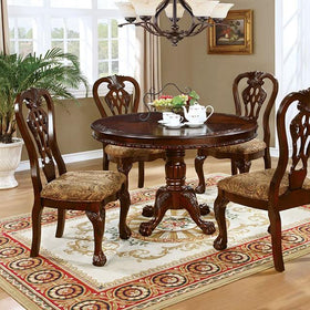 Elana Brown Cherry Round Dining Table