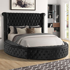 SANSOM Queen Bed, Black