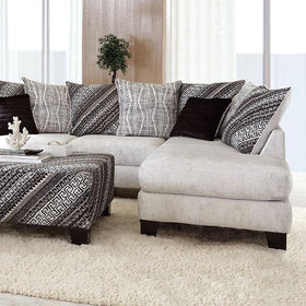 EIMEAR Sectional, Off-white/Black