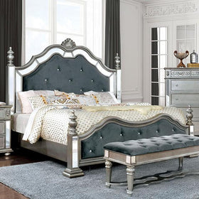 Azha Silver/Gray Cal.King Bed