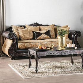 Aislynn Gold/Espresso Sofa