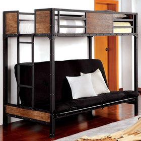 CLAPTON Black Twin Bed w/ Futon Base