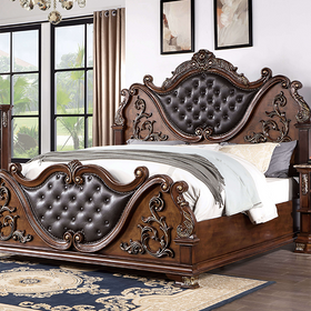 ESPARANZA Cal.King Bed, Brown Cherry