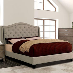 CARLY Cal.King Bed, Warm Gray