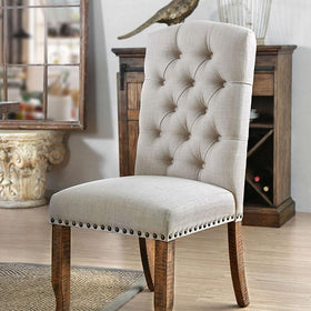 Gianna Rustic Pine/Ivory Side Chair (2/CTN)