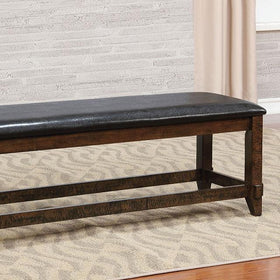 MEAGAN I Brown Cherry/Espresso Bench