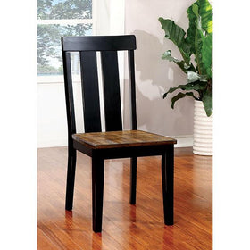 ALANA Antique Oak/Black Side Chair (2/CTN)