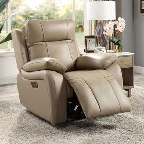 GASPE Power Recliner, Light Brown