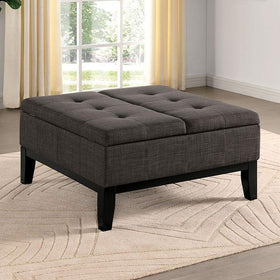 FAZIO Storage Ottoman, Gray