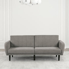 Aristide Futon Sofa Grey & Brown