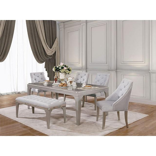 DIOCLES Silver/Gray Dining Table