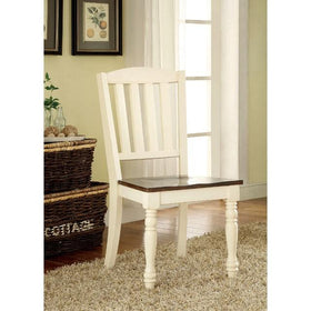 HARRISBURG Vintage White/Dark Oak Side Chair (2/CTN)