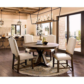 Julia Light Oak Round Dining Table