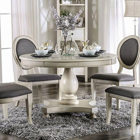 Kathryn Antique White Round Dining Table, Antique White