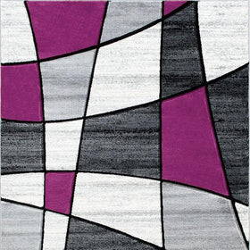 Niksar Gray/Purple 5' X 7' Area Rug