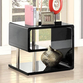 Ninove Black/Chrome End Table