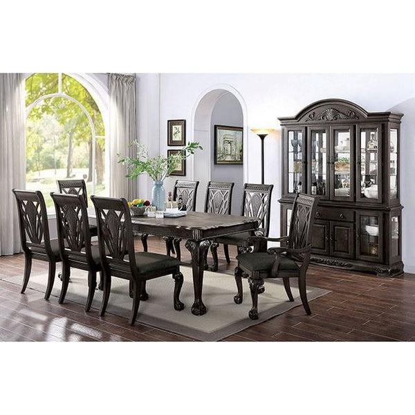 Petersburg Dark Gray Dining Table w/ 1x18