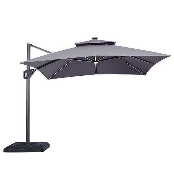 Sano 10 Ft Square Umbrella w/ Double Top w/ LED Light + 37