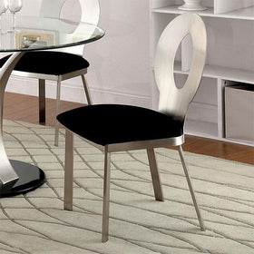 VALO Silver/Black Side Chair (2/CTN)