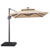 Xico 8 Ft Square Umbrella w/ Double Top w/ LED Light + 37