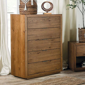 LEIRVIK Chest, Light Walnut