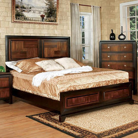 Patra Acacia/Walnut Queen Bed