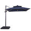 Xico 8 Ft Square Umbrella w/ Double Top w/ LED Light + 37