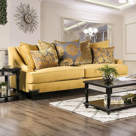 Viscontti Gold/Gray Sofa, Gold