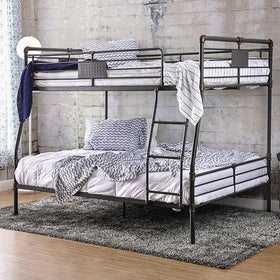 Olga I Antique Black Full/Queen Bunk Bed