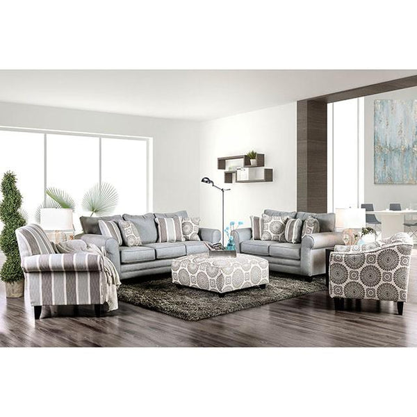 Misty Blue Gray Sofa