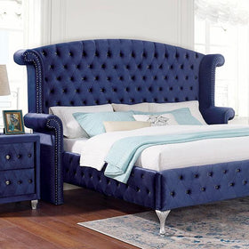 ALZIR E.King Bed, Blue