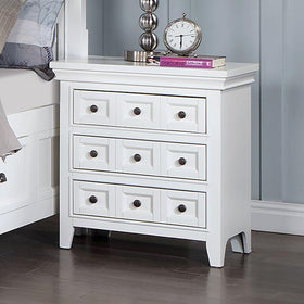 CASTILE Night Stand w/ USB, White