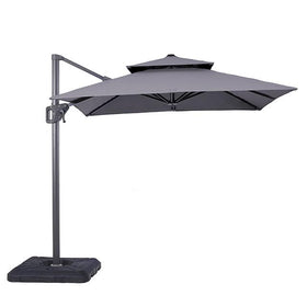 Fida 8 Ft Square Umbrella w/ Double Top + 37