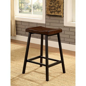 Lainey Medium Weathered Oak/Black Counter Ht. Stool (2/CTN)