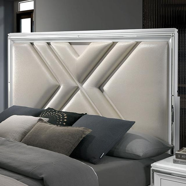 Emmeline Bed Silver & White