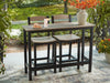 Shoreline Beach Outdoor Counter Table and 2 Barstools