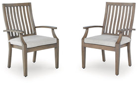 Rainier Ranch Outdoor Arm Chair with Cushion (Set of 2)